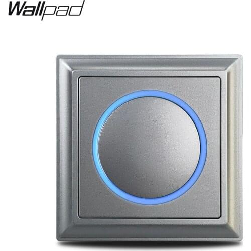 Luxury Plastic Grey 1 2 3 4 Gang Wall Light Switch Curtain Momentary Sensor Step Light Switch Round LED Indicator Wallpad L6 P70