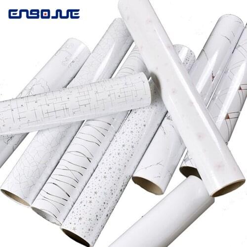 White Self-adhesive Wall Sticker Furniture Renovation Stickers PVC Waterproof Desktop Wallpaper Cabinet Wardrobe Decorative Film