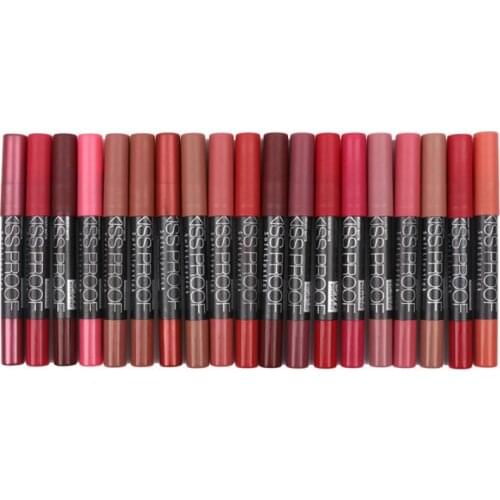 19 Colors Luxurious Sexy Non-stick Cup Lipstick Waterproof And Sweat-proof Lasting Lipstick Pencil Makeup Lipstick TSLM1