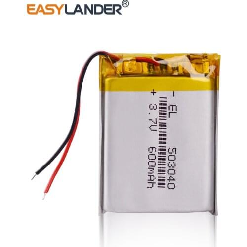 3.7V lithium polymer battery 503040 600MAH Li-Po Batteries For MP3 player MP4 MP5 GPS Bluetooth speaker DIY audio / Toys