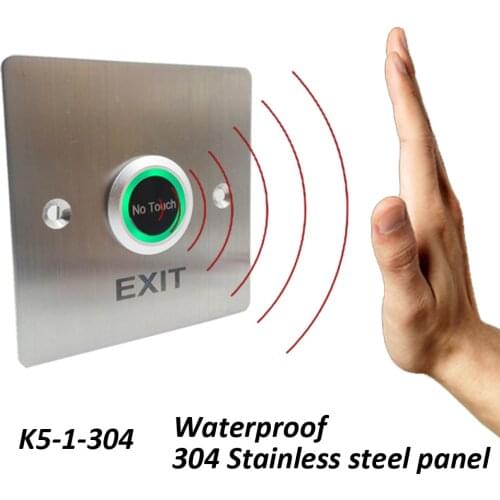 304 stainless steel IP68 Waterproof Contacless No Touch Infrared Door Release Button