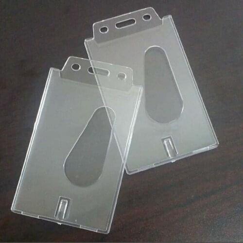 5 PCS/lot 100X60X4MM Transparent Case Card ID Credit Holder Clear Vertical Hard Plastic Badge Holder