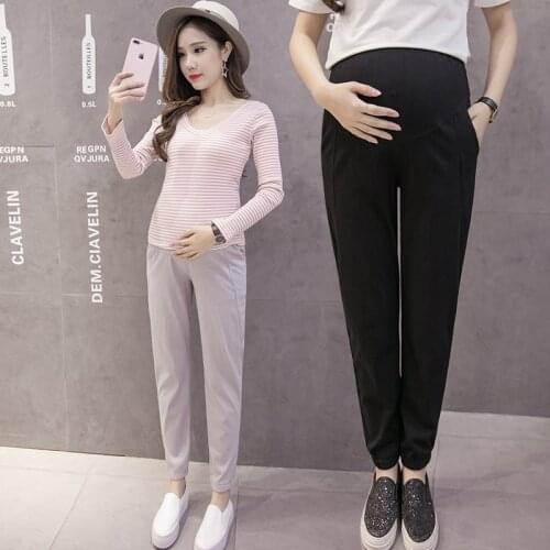 2020 New Maternity Pants Summer Style Korean Version Pregnancy Pants Casual Track Pants Stomach Lift Pants