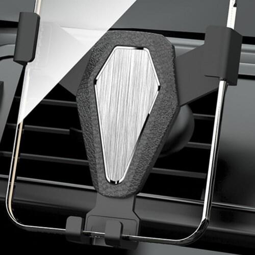 Car Mobile Phone Holder Triangle Fixed 360-degree Rotation Gravity Stable Navigation Bracket for Car Air Outlet