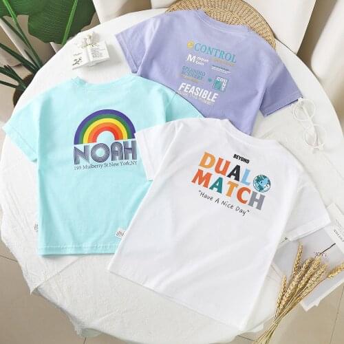 Childrens Clothing 2021 Summer Baby Boy Basic T-shirts 100% Cotton Kids Girls Short-sleeve Tees Toddler Clothes Infant Tops