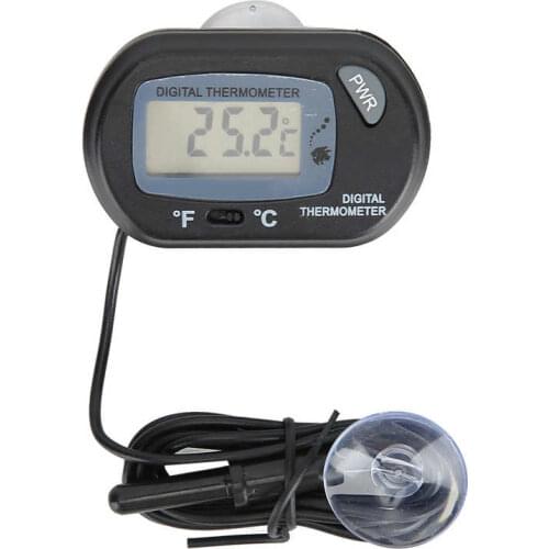 Aquarium Probe Figure Electronic Water Thermometer with Suction Cup for Fish Tank Aquarium Thermometer Digital LCD Sensor