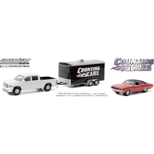 GreenLight 1:64 2014 RAM 1500 with 1968 Dodge RT boutique alloy car toys for children kids toys Model original box