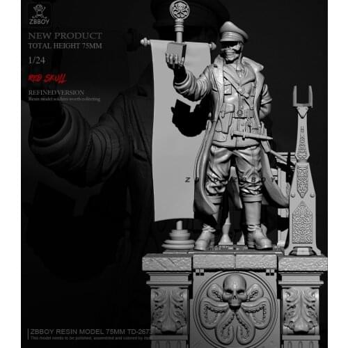 H75mm 1/24 Resin model kits figure colorless and self-assembled TD-2673