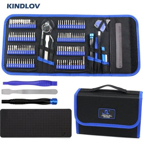 KINDLOV Precision Screwdriver 128 In 1 Magnetic Screwdriver Set Phillips Torx Screw Bits Kits Multitools For PC Repair Hand Tool