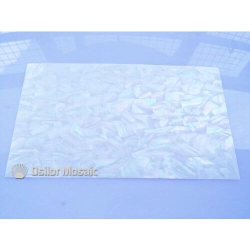 Natural Chinese freshwater shell laminate white color shell paper for musical instrument and furniture inlay 140x240mm