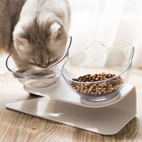 Non-Slip Double Cat Bowl Dog Bowl With Stand Pet Feeding Cat Water Bowl For Cats Food Pet Bowls For Dogs Feeder Product Supplies
