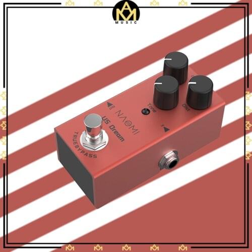 NAOMI US Dream Distortion Pedal Volume/Dist/Tone Knob Effect Pedal DC 9V True Bypass Mini Single Pedal