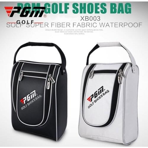 Pgm Golf Shoes Bags Pu Leather Waterproof Sport Bag Casual Large Capacity Golf Shoes Bag For Women And Men D0052