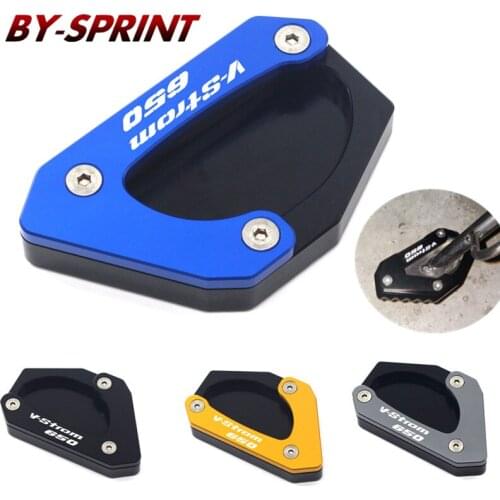 Motorcycle Accessories For Suzuki DL650 V-Strom 650 Vstrom 2012-2019 CNC Foot Kickstand Side Stand Enlarger Plate Extension Pad