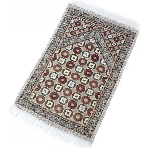 Drop Shipping 65*110cm thin Plaid Prayer Rug Kneeling Polyester Mat for Living room Muslim Islam Prayer Mat Carpet