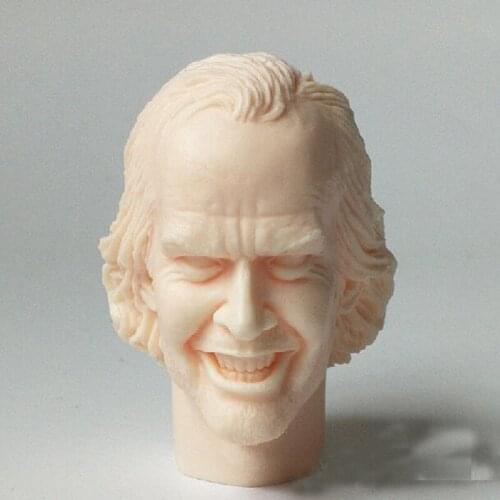 Blank 1/6 Scale The Shining Jack Nicholson Head Sculpt Unpainted Fit 12" Figure