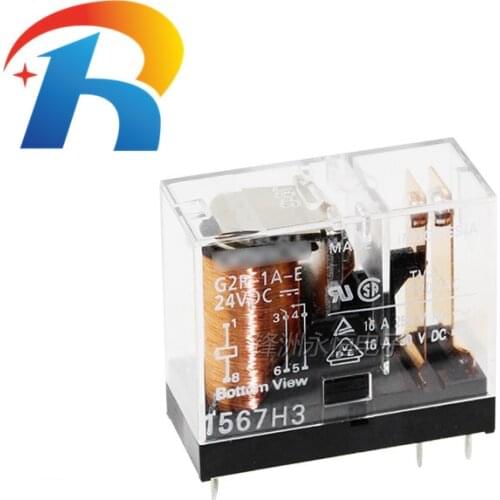 5PCS OMRON RELAY G2R-1A-E-12VDC G2R-1A-E-24VDC G2R-1A-E 12V 24V 16A 6PIN original relay