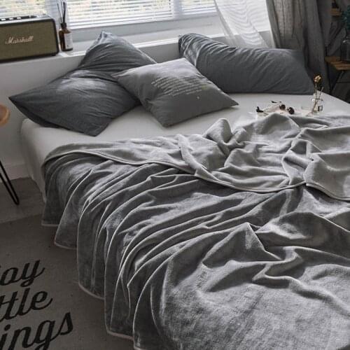 Light Thin mechanical wash Throw blanket flannel blankets on air-conditioned room sofa Throw/Bed/ Travel bed sheet bedspreads
