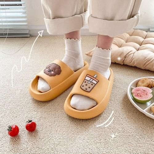 Slippers Womens Home Couple Cute Non-slip Bathroom Shower Wear Slippers At Home Women Shoes House Slippers Men