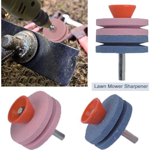 50MM Lawn Mower Sharpener Faster Blade Sharpener Lawn Mower Universal Grinding Rotary Drill Cuts Lawnmower Blade Sharpener