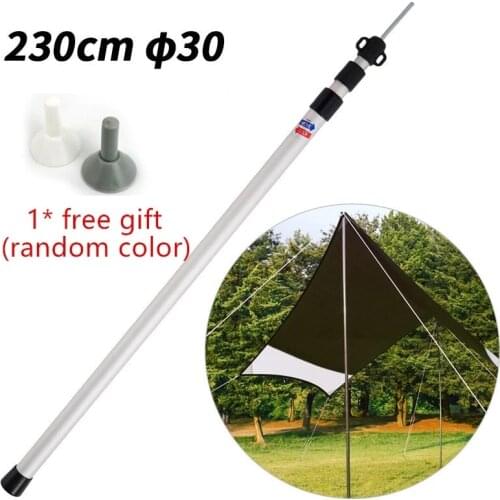 Outdoor Tent Telescopic Accessories 2.3m Tent Poles Top Solid Aluminum Alloy Thickness 30mm Sun Shelter Foyer Strut