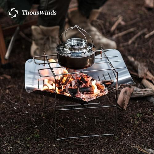 Thous Winds Titanium Campfire Wood Fire Stove Outdoor Camping Bushcraf Hunting Ultralight Heating Stove BBQ Cooking Stove