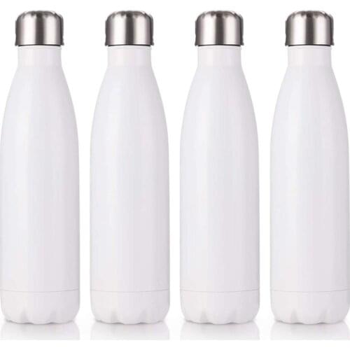 Bpa-Free 500ml Sublimation Vacuum Bottle White Blank Sports Thermoses Water Bottles For Printing DIY