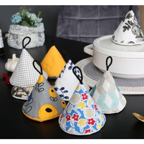 1Pc Kitchen Cotton Heat Resistant Gloves Clips Insulation Non Stick Anti-slip Pot Bowel Holder Clip Cooking Baking Oven Mitts