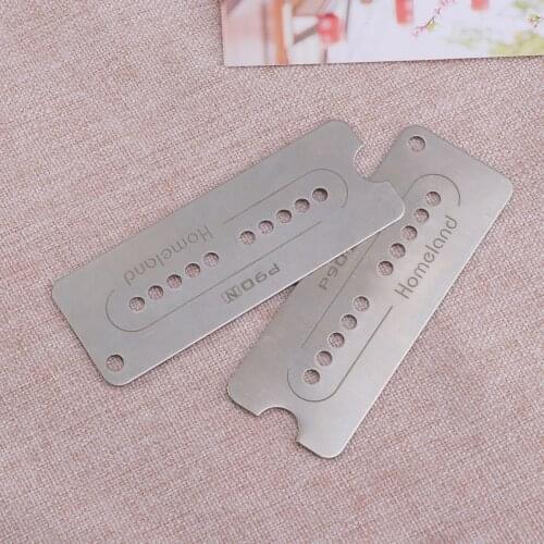 2 PCS Guitar Neck Bridge Pickup Base Plate Cupronickel P90 Soap Bar Style Guitar Baseplate 50mm 52mm Pole Spacing