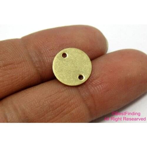 Brass connectors 10x1mm Round Raw brass earrings charm connector -20pcs R368