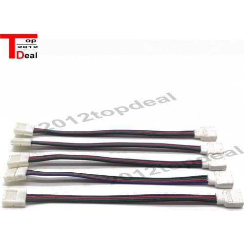 30pcs/lot 4pin led extension connector cable 4 pin needle and clasp for 3528/5050 RGB led strip