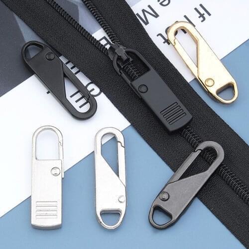 6 pcs/lot Removable Detachable zipper pull pull-head pull-down bag school bag down jacket coat universal zipper buckle DIY 2021