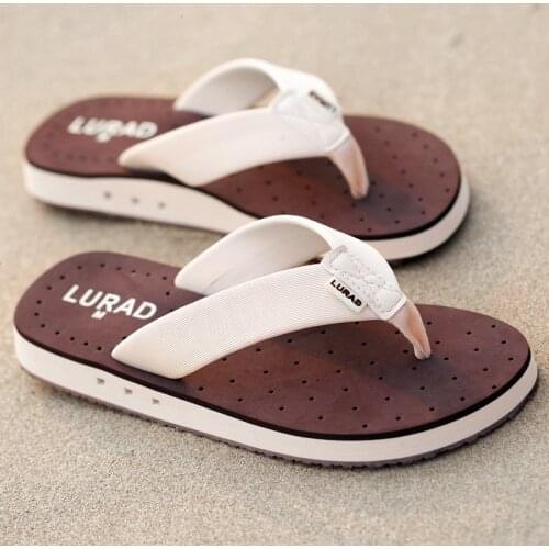 Aggressive Mens Herringbone Slippers Summer Beach Antiskid Water Leakage Casual Slippers European and American Trend