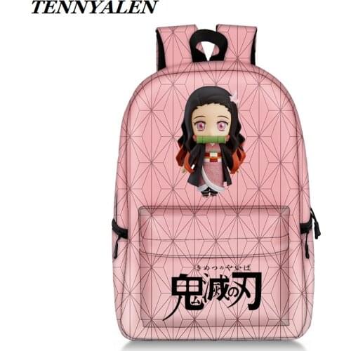 Anime accessories Demon Slayer cosplay props kimetsu no Yaiba Creative student school bag Backpack Fashion printing bag