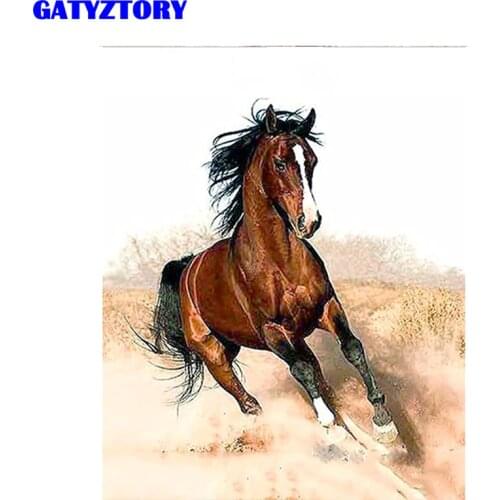 Frameless Running Horse Animals DIY Painting By Numbers Acrylic Canvas Painting Wall Art Picture Modern Home Decor 40x50cm Art