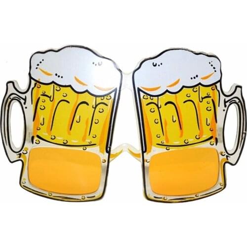 Men Women Kids Cute Beer Shaped Glasses Plastic Oktoberfest Goggles Children Gifts Party Supplies STTA889
