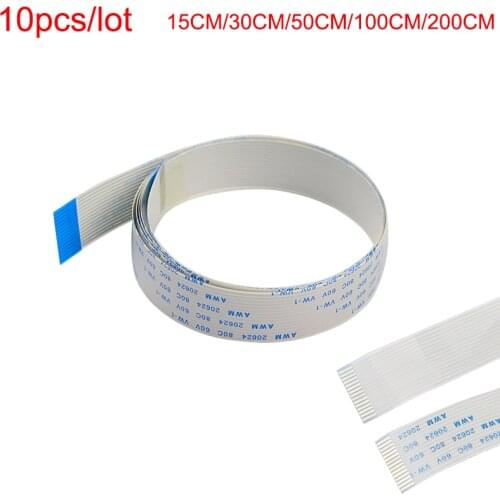 10Pcs/Lot Flat Flexible Cable for Raspberry Pi Camera 10 30 50 100 200 CM FFC for Night Vision IR-CUT Official Camera