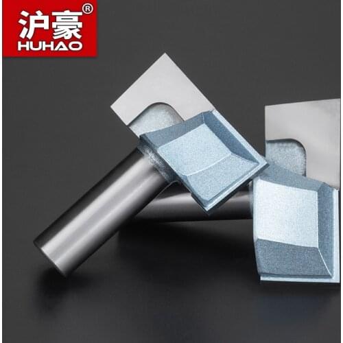 HUHAO 1/2 Shank Industrial Flat End Mill Woodworking Tools Bottom knife Drill Router Bit Wood MDF Plywood Tungsten Steel Blade