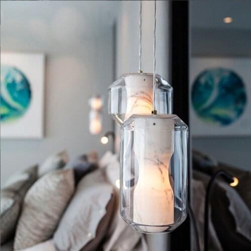 CHAMBER CHANDELIER Nordic marble pendant light Kitchen Glass rustic light fixture Decor Room Lamp Dining Room farmhouse lighting