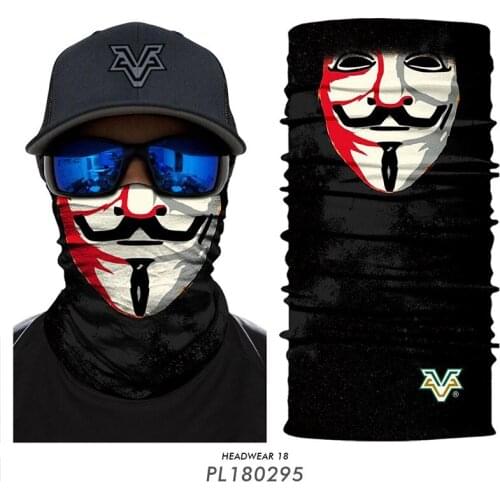 Mascarillas 3D Anonymous bandana summer sweat neck biking cylcing headband outdoor sport full face mask dust-proof face cover