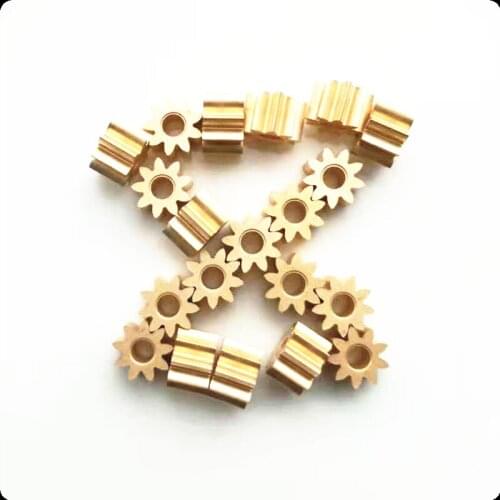 Copper gear 1M 9T bore 3.9MM diameter standard gear
