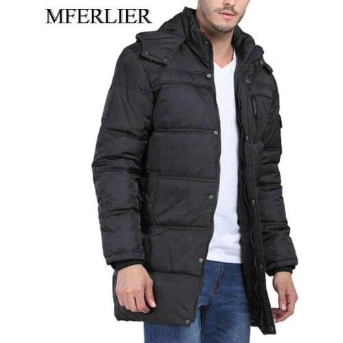 MFERLIER thick keep warm down jackets 6XL 7XL 8XL weight 155kg large size long sleeve Casual plus size winter coats