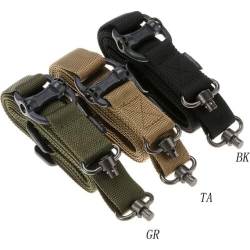 MS4 Tactical Rope Mission Adjustable Two 2 Points Tactical Rifle Gun Sling Quick Detach QD trap For Outdoor Nylon Belt Rope