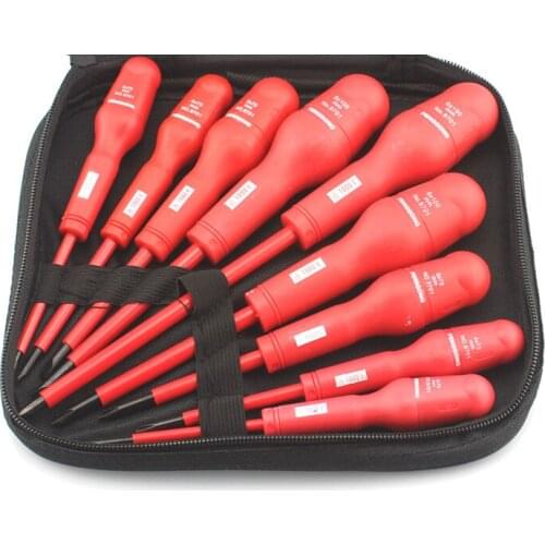 9 Pcs Set Insulated Screwdriver Set Electrician Dedicated Magnetic Precision High Voltage 1000V Slotted Phillips Hand Tools