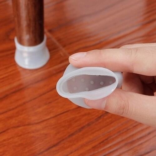 4pcs Silicon Furniture Leg Protect Cover Table Feet Pad Floor Protector for Home Chair Leg Floor Protection Anti-slip Table Legs