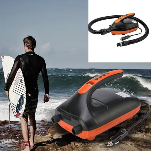 12V SUP 16/20 PSI Intelligent Inflatable Pump Electric Air Pump Single Stage Portable Air Pump with 6PCS Nozzles Inflatable Pump