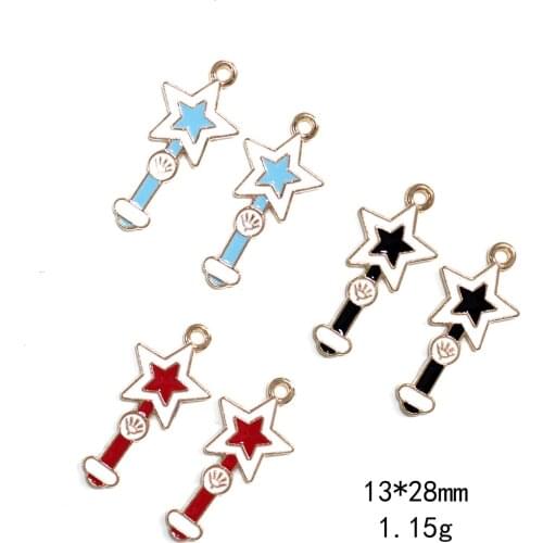 Novelty earrings Korean earrings weird jewelry dripping five-pointed star magic wand alloy jewelry accessories earrings
