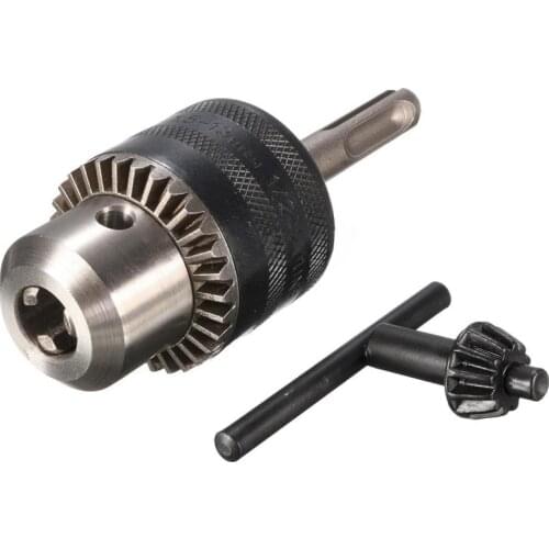 1pc Drill Chuck 1.5-13mm 1/2-20UNF Rotary Hammer Screwdriver Impact Wrench Driver Adapter + Key + SDS Shank Set