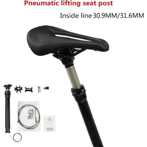 Mountain bike air pressure lift seatpost 30.9*345mm/31.6*380mm XC racing mountain line remote control seat tube travel 100 125mm
