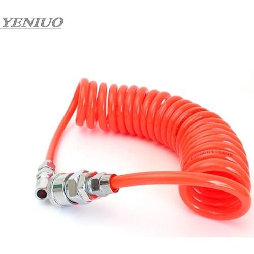 Spring Pipe 3M 6M 9M 12M 15M OD 8mm x ID 5mm Flexible PU Recoil Hose Tube for Compressor Air Tool Collocation Fittings